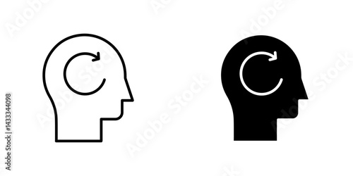 Memory recall icon vector illustration for web, ui designs