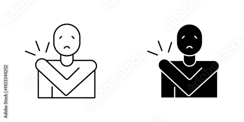 Muscle pain icon vector illustration for web, ui designs