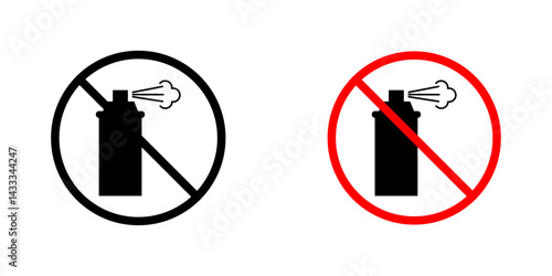 No aerosol spray signs vector illustration for web, ui designs