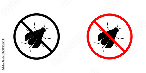 No parasitic insects signs vector illustration for web, ui designs
