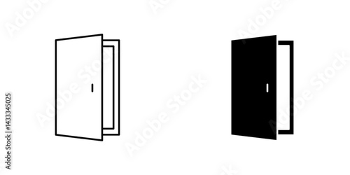 Open door icon vector illustration for web, ui designs