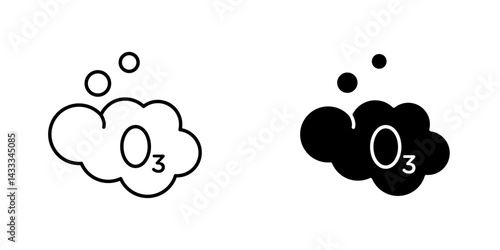 Ozonation icon vector illustration for web, ui designs