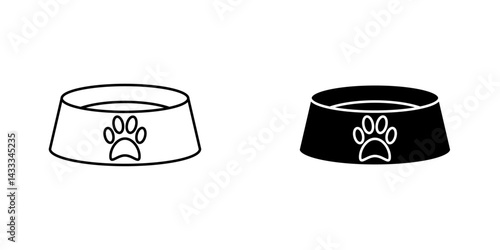 Pets bowl icon vector illustration for web, ui designs