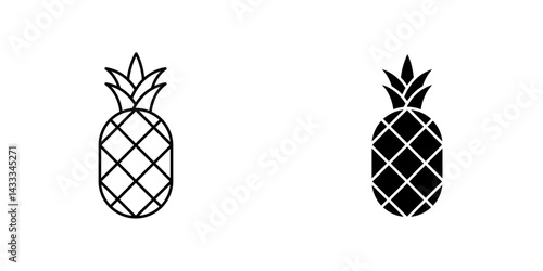 Pineapple icon vector illustration for web, ui designs