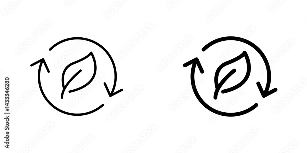 Sustainable icon vector illustration for web, ui designs Sustainable icon vector illustration for web, ui designs