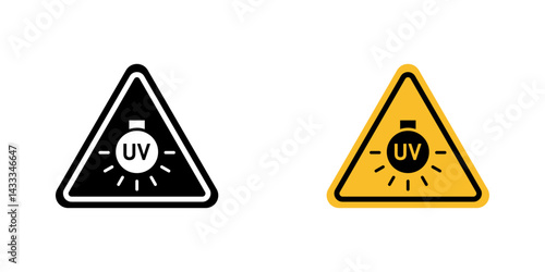 UV light do not look signs vector illustration for web, ui designs