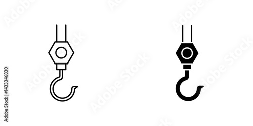 Winch hook icon vector illustration for web, ui designs