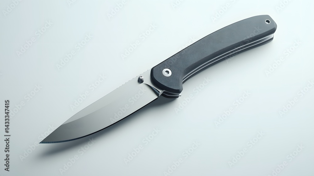 Sleek Folding Knife with Studio Shot. (2) Sleek Folding Knife with Studio Shot. (2)