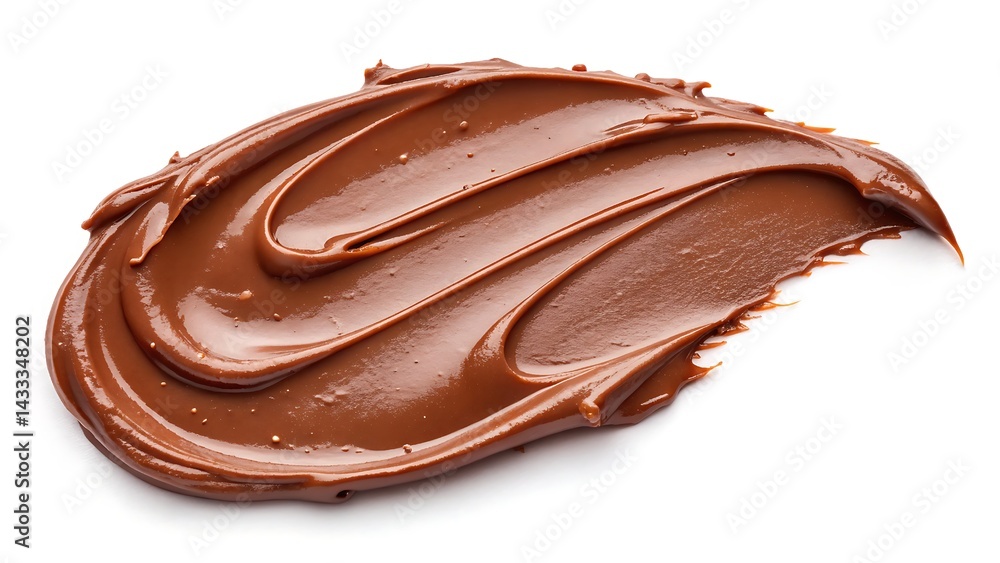 Luscious chocolate spread swirled to perfection, showcasing its rich texture and irresistible appeal