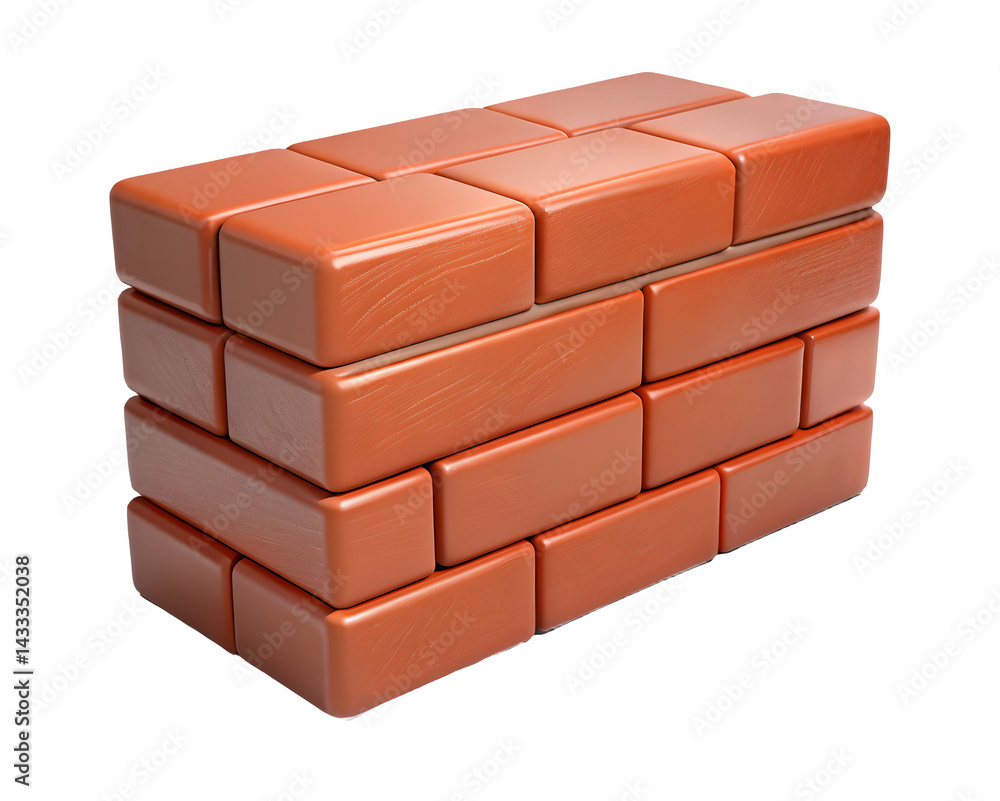 3D Realistic Brick Wall Isolated on White Background for Construction and Architecture Design
3D Realistic Brick Wall Isolated on White Background for Construction and Architecture Design