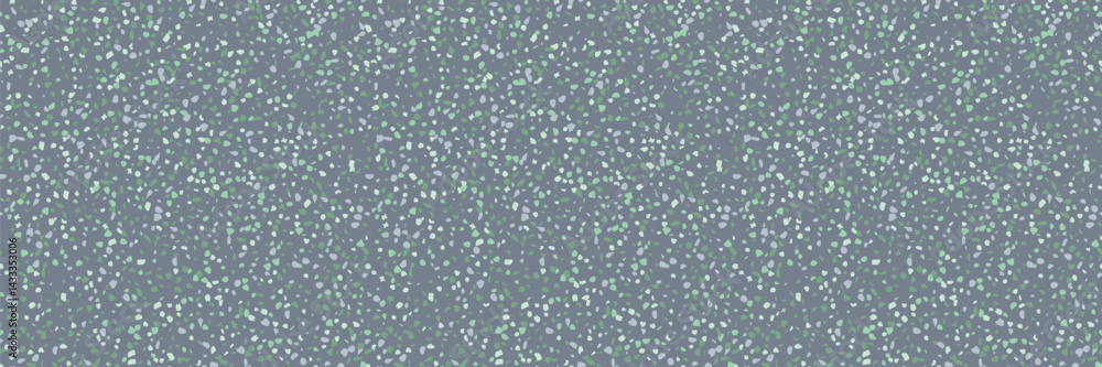 Seamless green terrazzo pattern with marble texture. Modern abstract vector design
