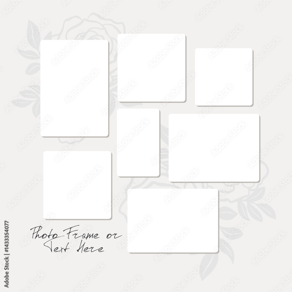 Blank collage Photo Frames Vector Template Illustration. Photo Presentation Template. Photo Frame For Text or Pictures. collage presentation for album or scrapbooking. Blank collage Photo Frames Vector Template Illustration. Photo Presentation Template. Photo Frame For Text or Pictures. collage presentation for album or scrapbooking.
