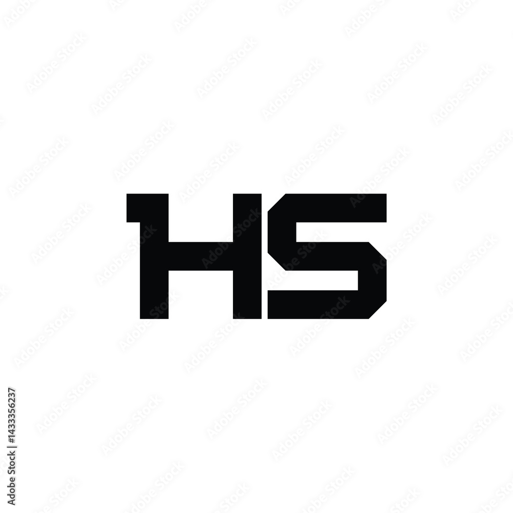 HS monogram logo design letter text name symbol monochrome logotype alphabet character simple logo HS monogram logo design letter text name symbol monochrome logotype alphabet character simple logo