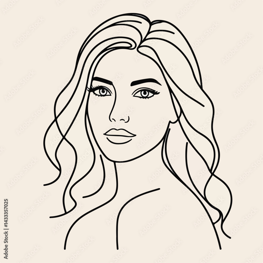 adult woman line art vector adult woman line art vector