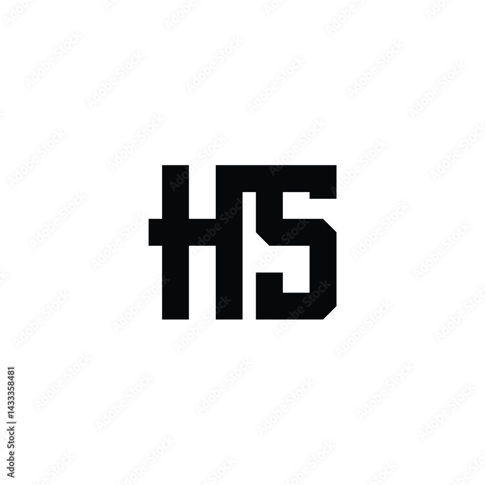 HS monogram logo design letter text name symbol monochrome logotype alphabet character simple logo HS monogram logo design letter text name symbol monochrome logotype alphabet character simple logo