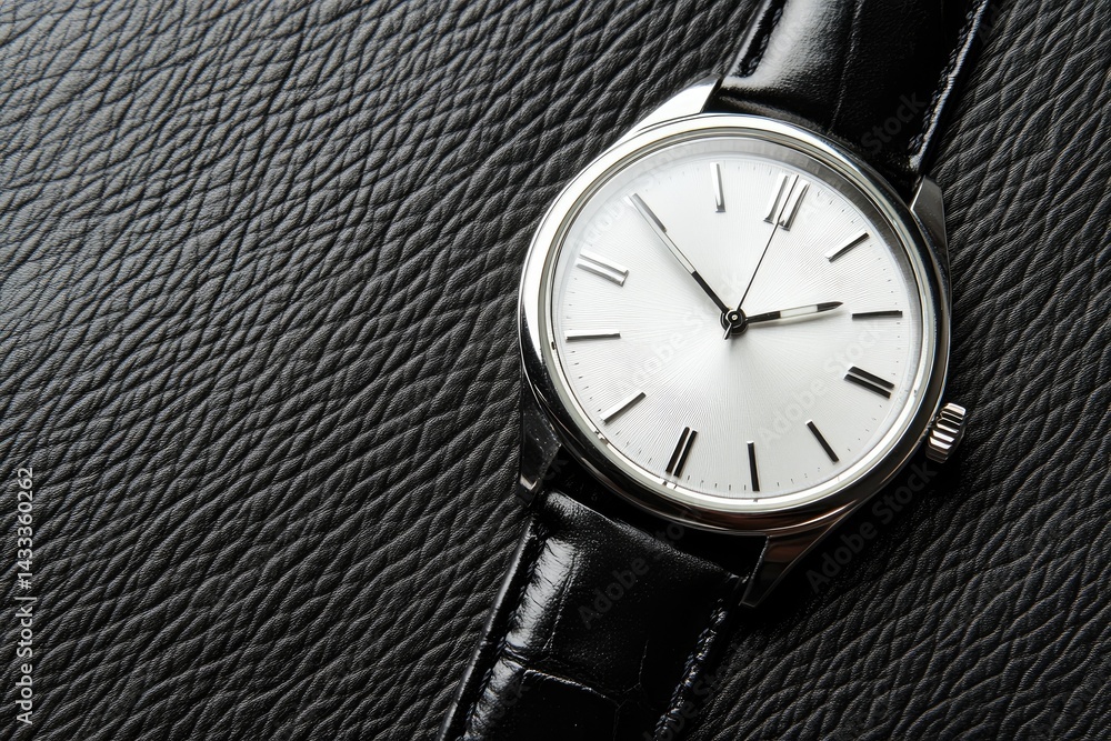 custom made wallpaper toronto digitalSleek wristwatch on black leather