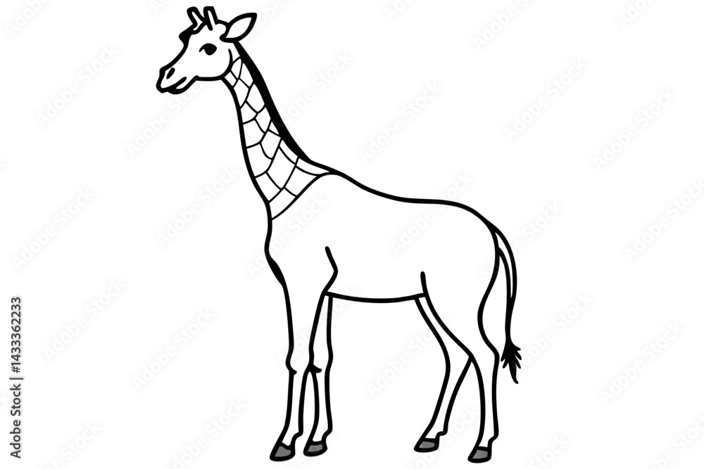 Fototapeta premium Modern Giraffe Illustration