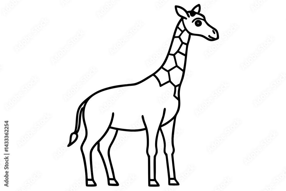 Modern Giraffe Illustration Modern Giraffe Illustration
