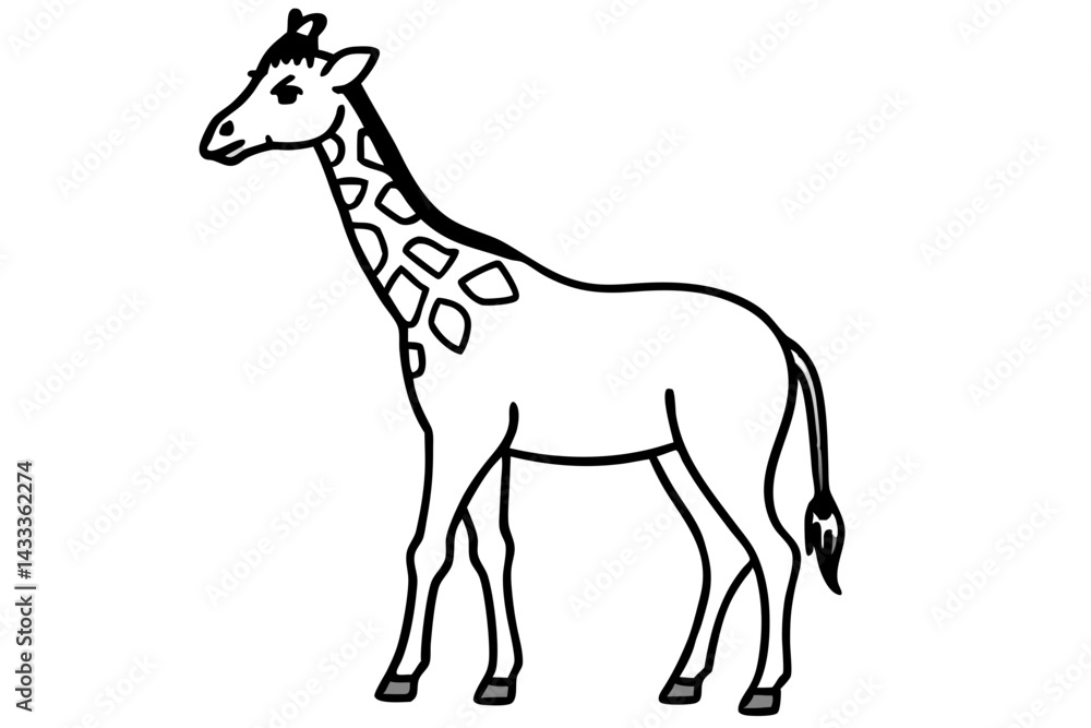 Obraz premium Modern Giraffe Illustration