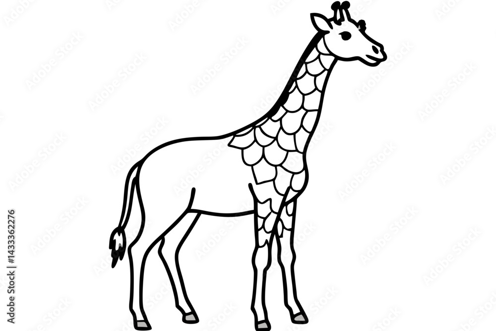 Obraz premium Modern Giraffe Illustration