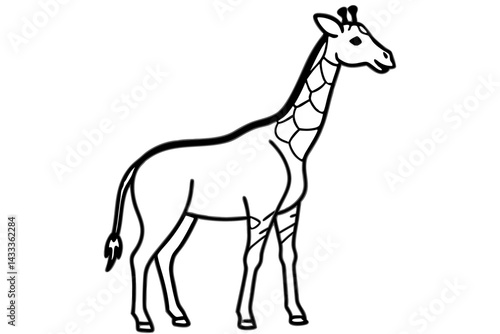 Modern Giraffe Illustration