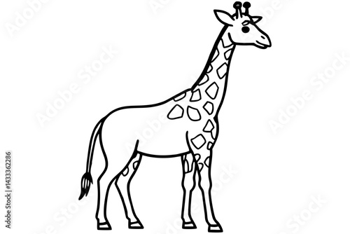 Modern Giraffe Illustration