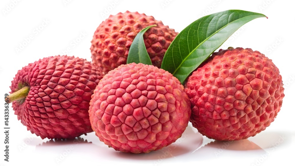 Red Lychee fruit isolated on white background, Fresh Red Lychee or Litchi Chinensis fruit on White Background With clipping path. Red Lychee fruit isolated on white background, Fresh Red Lychee or Litchi Chinensis fruit on White Background With clipping path.