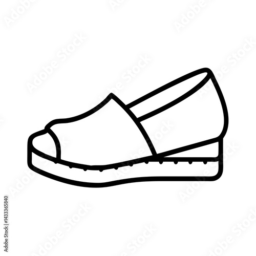 espadrilles line drawn footwear vector art - illustration espadrilles, isolated white background