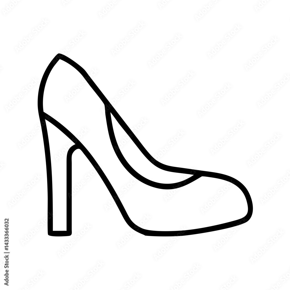heels line drawn footwear vector art - illustration heels, isolated white background heels line drawn footwear vector art - illustration heels, isolated white background