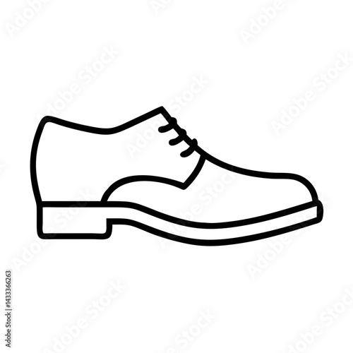 oxfords line drawn footwear vector art - illustration oxfords, isolated white background