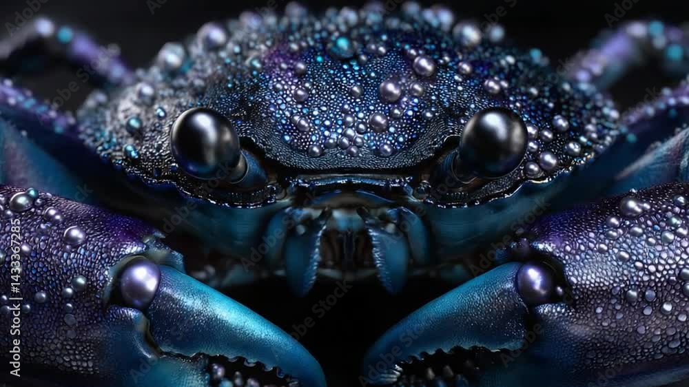 This captivating blue crab showcases its striking colors and intricate details, symbolizing the astrological sign Cancer. Marvel at its unique features as it thrives in its marine habitat This captivating blue crab showcases its striking colors and intricate details, symbolizing the astrological sign Cancer. Marvel at its unique features as it thrives in its marine habitat
