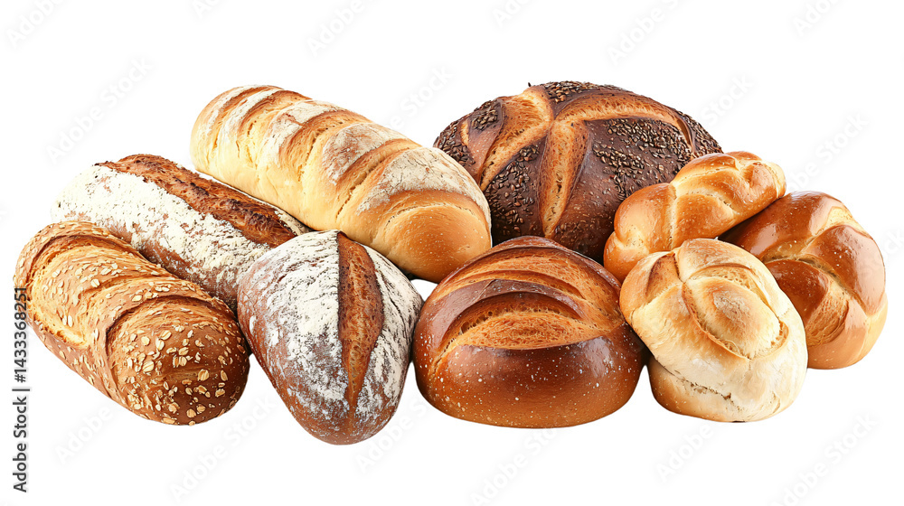 Fresh Bread Isolated on Transparent Background for Product Displays and Culinary Designs Fresh Bread Isolated on Transparent Background for Product Displays and Culinary Designs