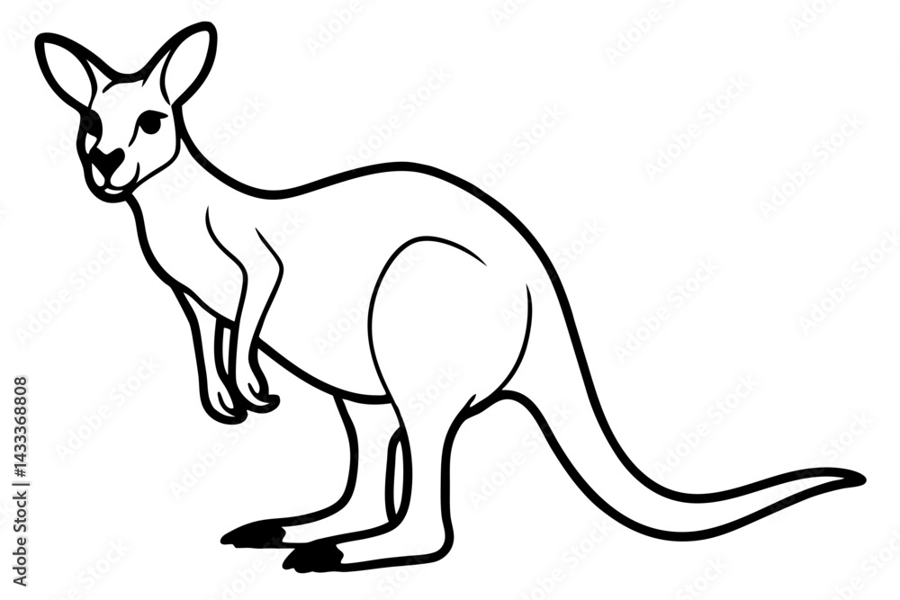 Modern Kangaroo Silhouette Modern Kangaroo Silhouette