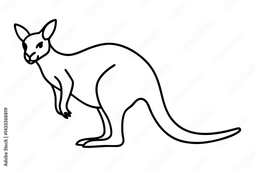 Modern Kangaroo Silhouette Modern Kangaroo Silhouette