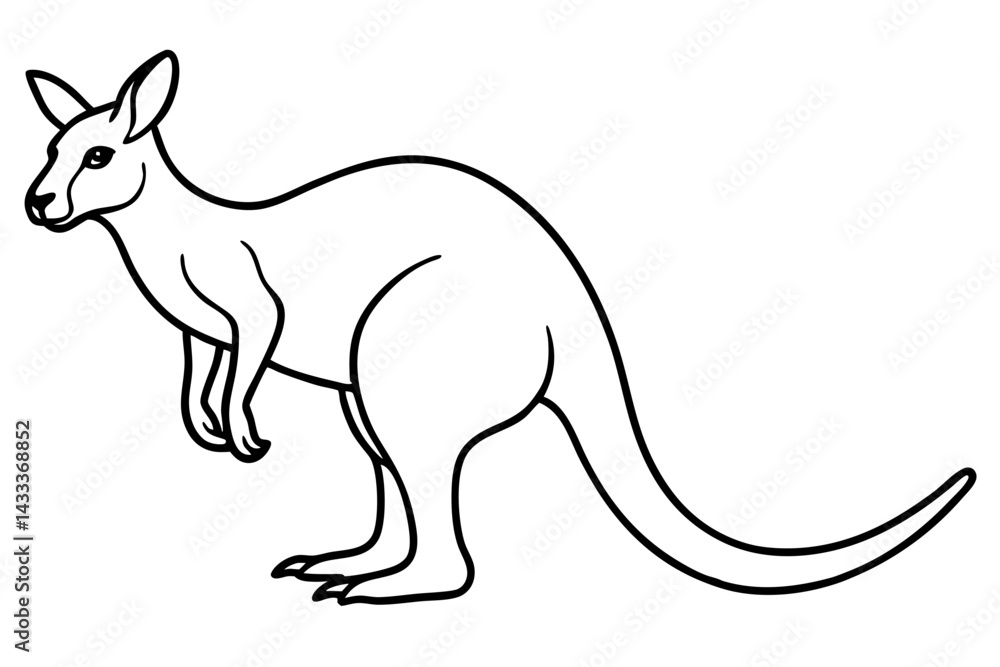 Modern Kangaroo Silhouette Modern Kangaroo Silhouette