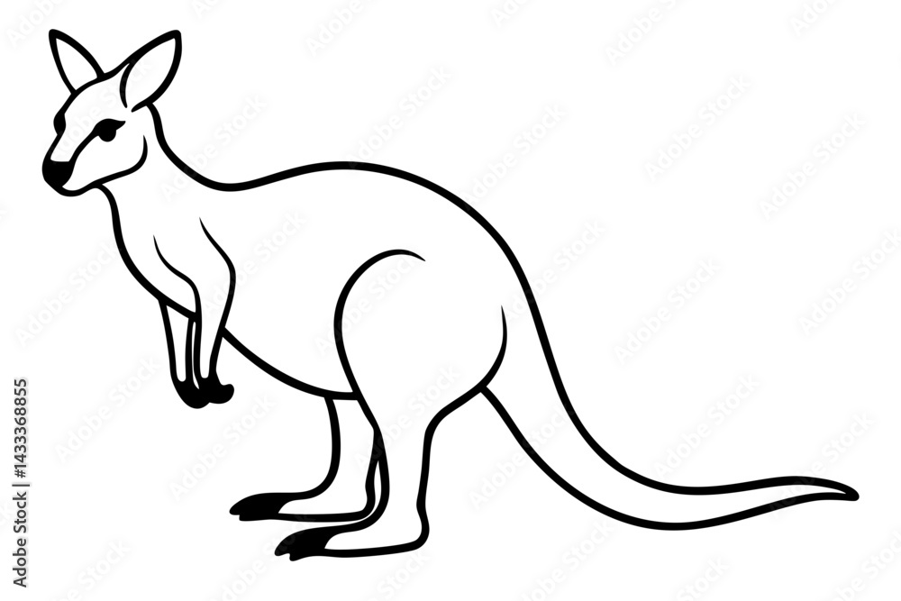 Modern Kangaroo Silhouette Modern Kangaroo Silhouette