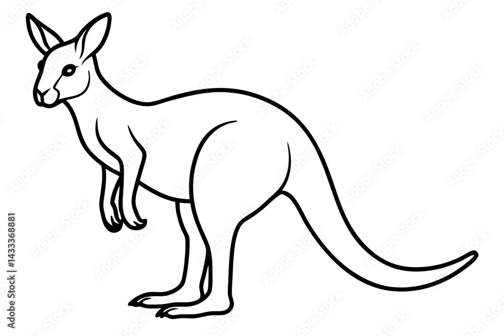 Modern Kangaroo Silhouette Modern Kangaroo Silhouette