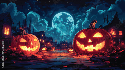 Halloween Moonlight and Shadows