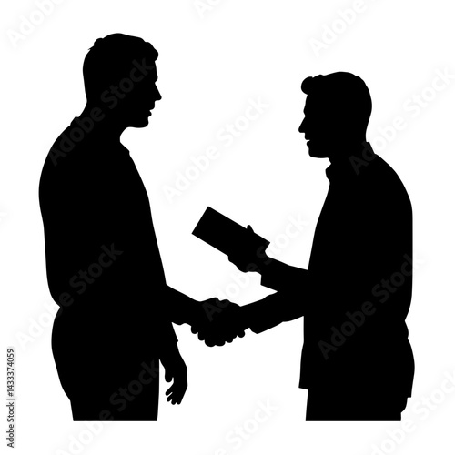Handshake symbolizing citizenship agreement, partnership and unity