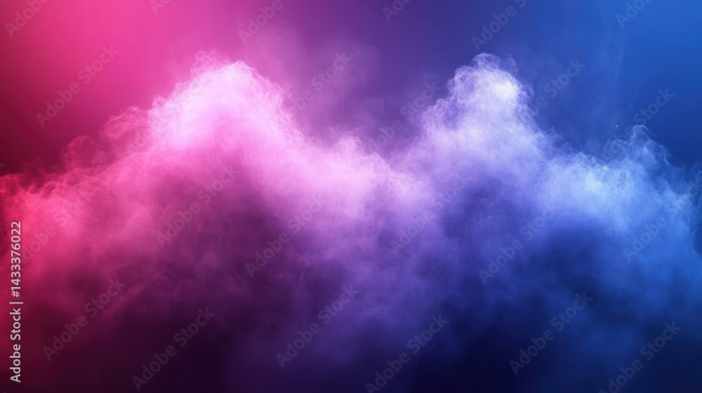 Obraz premium Abstract Pink and Blue Nebula Cloud Formation