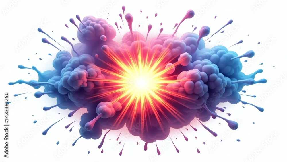 a colorful explosion that looks like a dynamic art piece