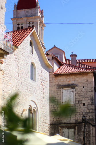 Obraz na płótnie Traditional Mediterranean architectural details in Trogir, Croatia. w salonie