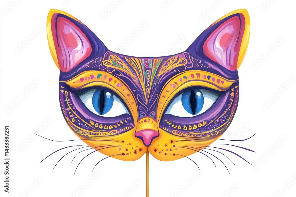 Fototapeta premium carnival mask isolated on white