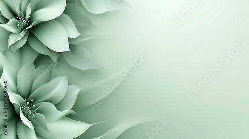 Elegant Sage Green Flowers with Soft Background.