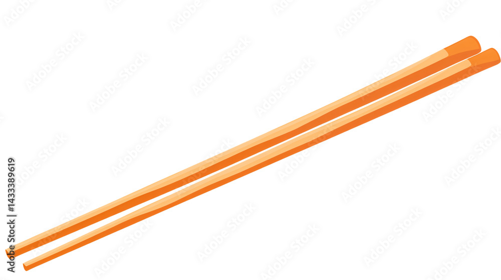 Elegant Pair of Chopsticks on White Background for Asian Cuisine Dining Experience Elegant Pair of Chopsticks on White Background for Asian Cuisine Dining Experience
