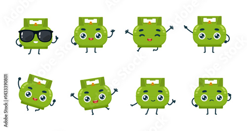 Set Cartoon images of The LPG Cylinder