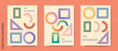 Cover design for book, brochure, flyer, catalog, magazine, annual report. Minimalistic geometric background.