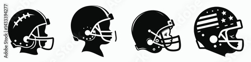 baby head with american football helmet. Sport lover graphic design. Infant cranium inside protective gridiron headgear tiny toddler sporting gear.