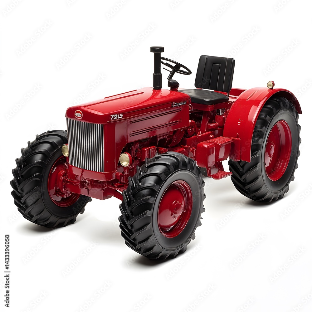 Obraz premium Red Vintage Tractor Model. (2)
