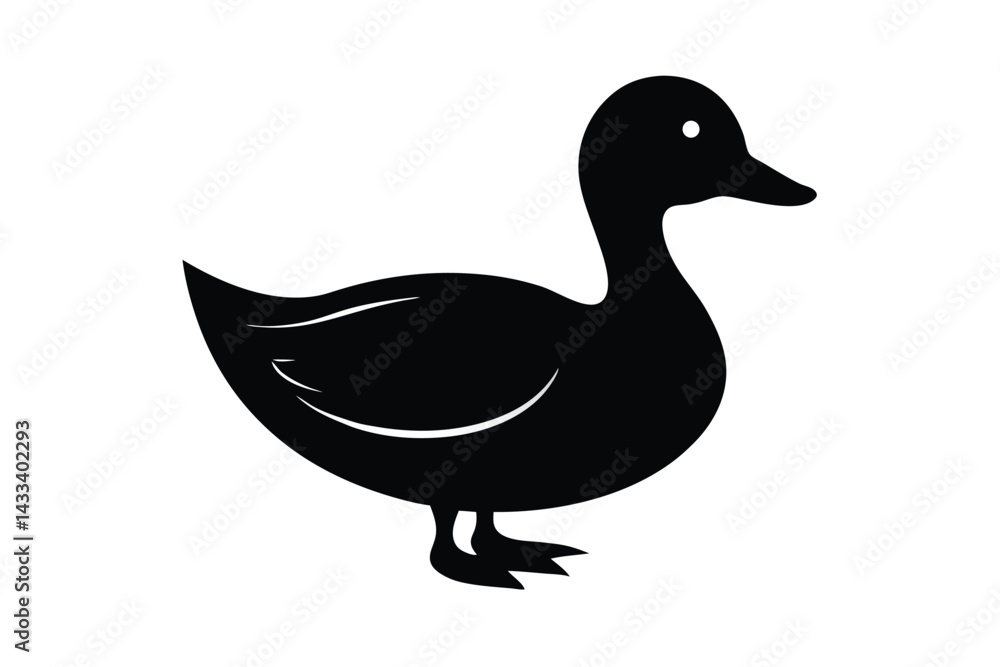 Duck Silhouette Simple Black and White Silhouette Duck Silhouette Simple Black and White Silhouette